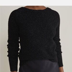 Vineyard Vines Black Sparkle merino wool/cashmere Sweater